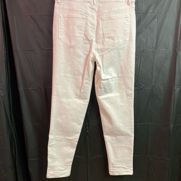 Studio Park x Leah Williams Regular or Tall Skinny 5-Pocket Jeans White - Picture 4 of 6